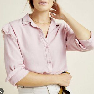 Cloth and Stone by Anthropologie Pink Fringe Shirt